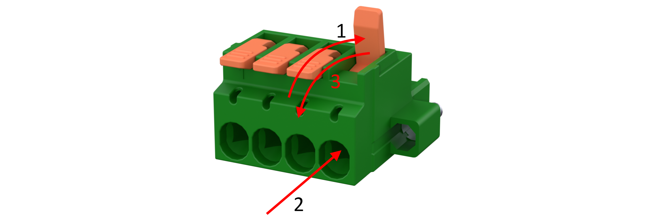 Insert wire IO connector