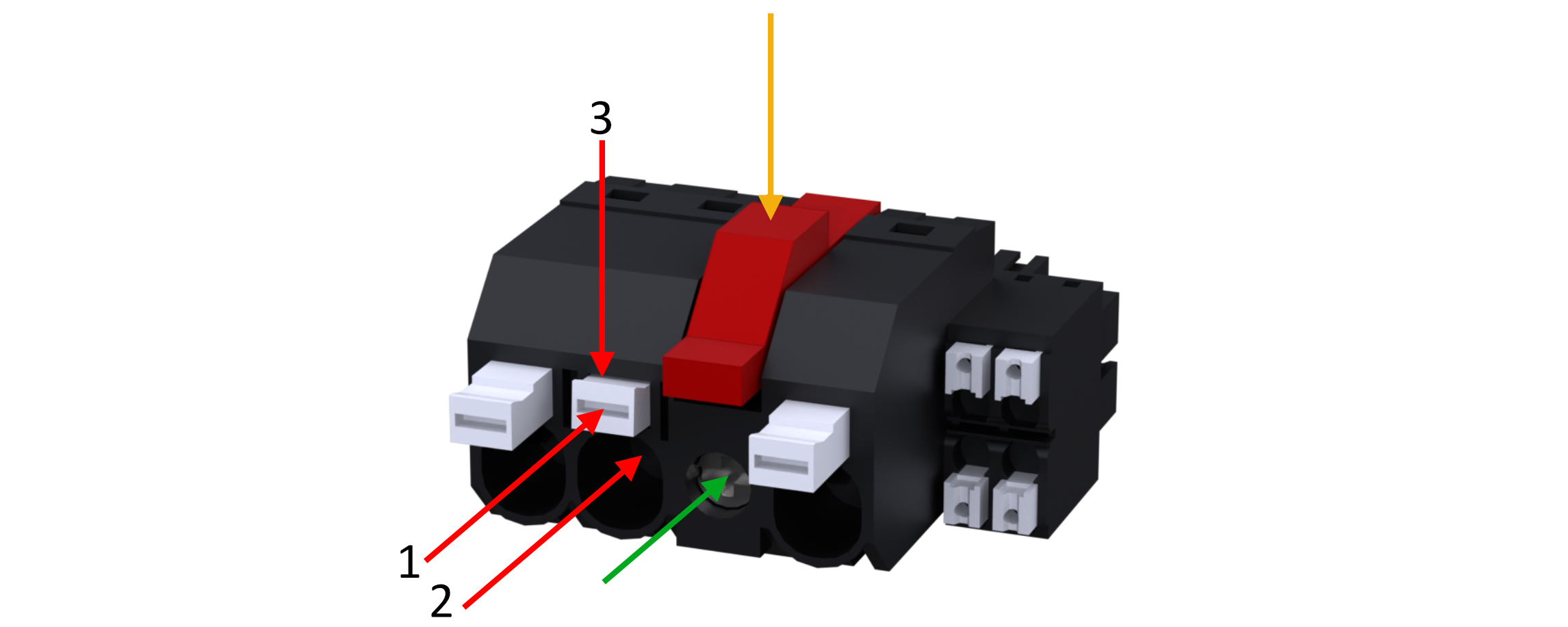 Install power wire to alternator connector