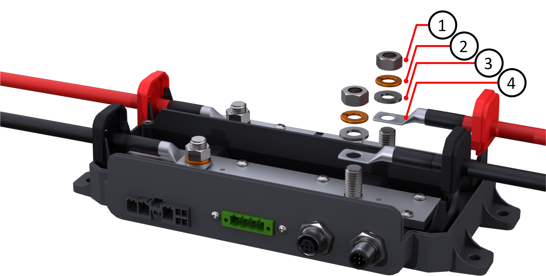 Place power cable Master LV side