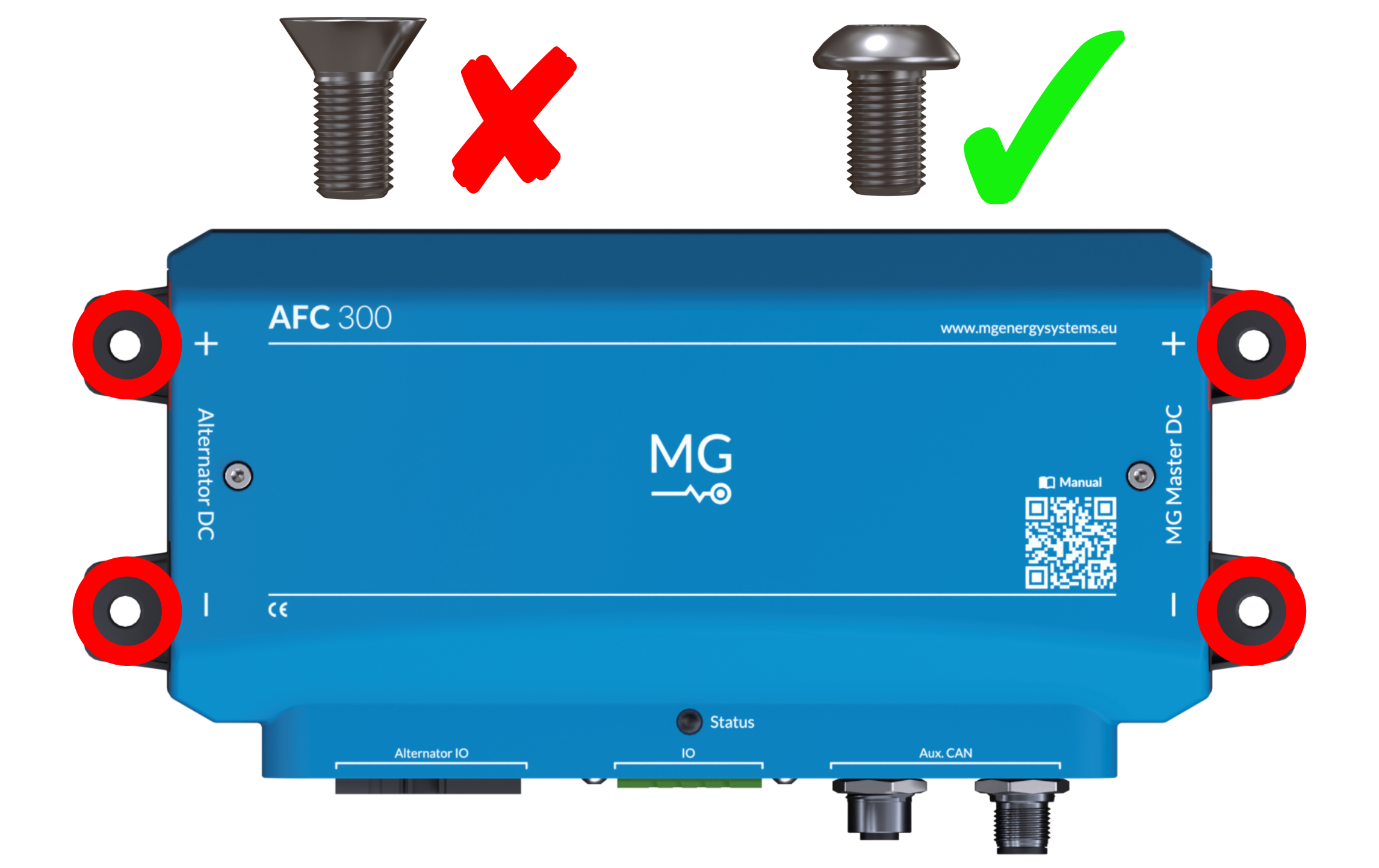 Mounting screws